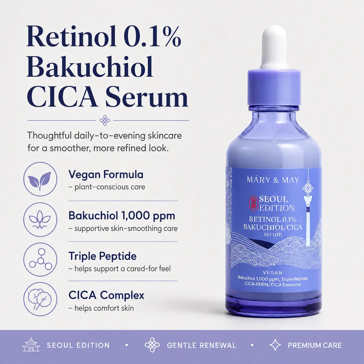 Mary&May Retinol 0.1% Bakuchiol CICA Serum 80ml