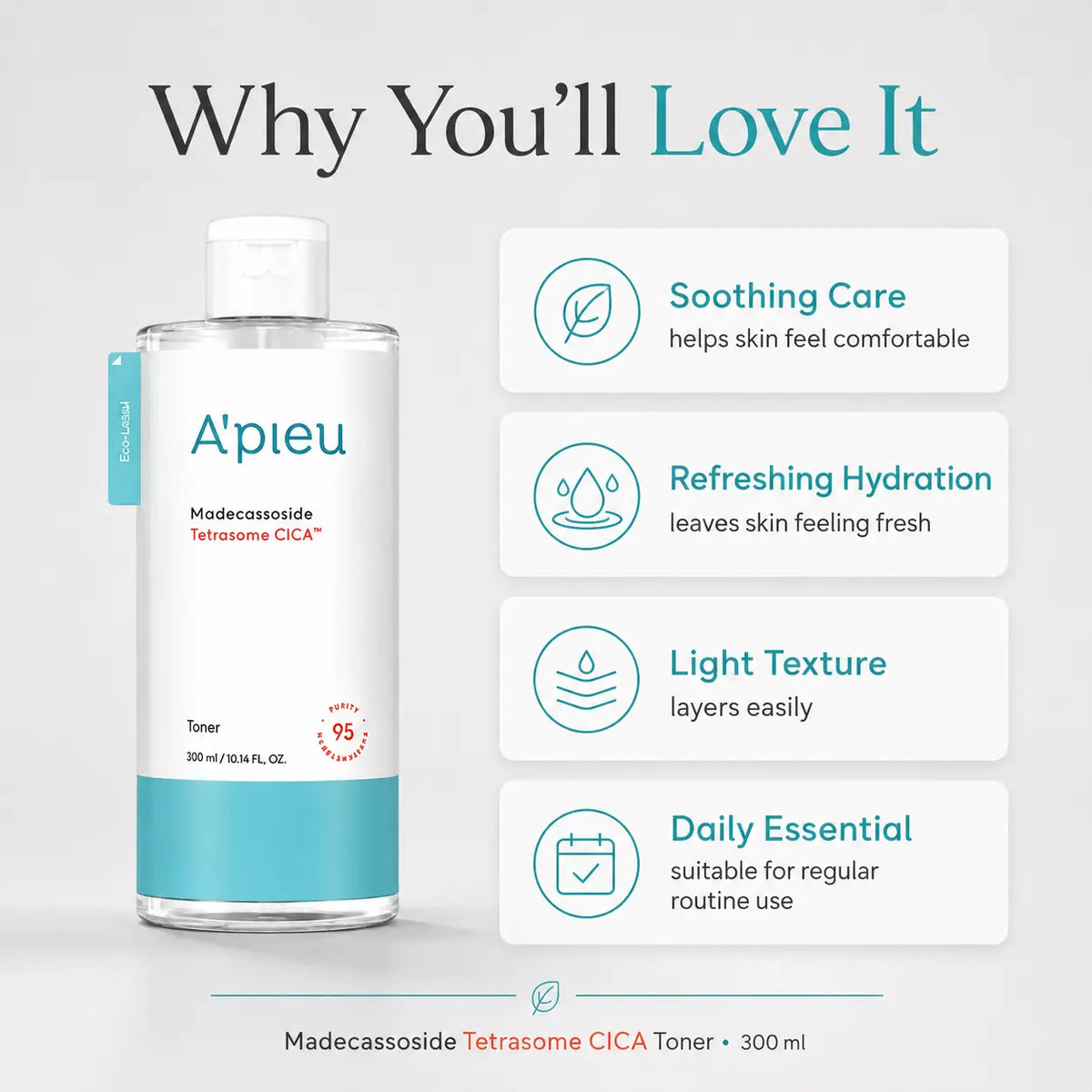A'pieu Madecassoside Tetrasome Cica Toner 300ml