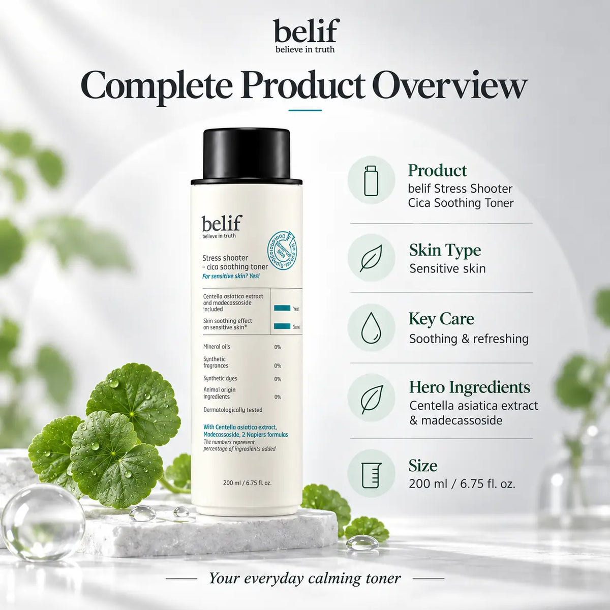 belif Stress Shooter Cica Soothing Toner 200ml