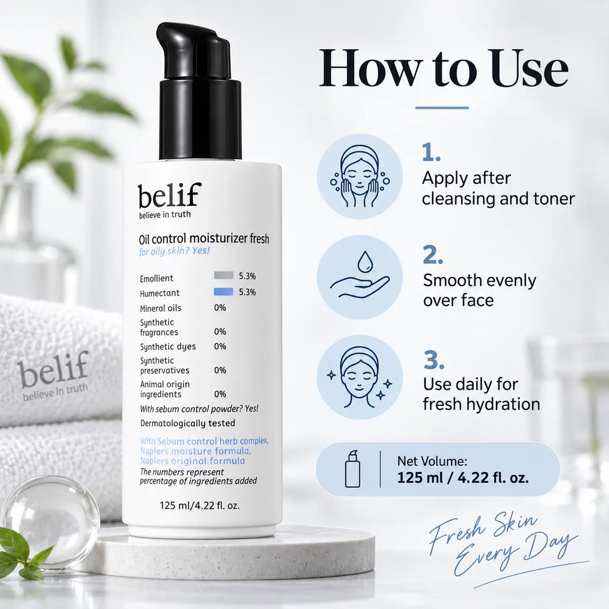 belif Oil Control Moisturizer Fresh 125ml