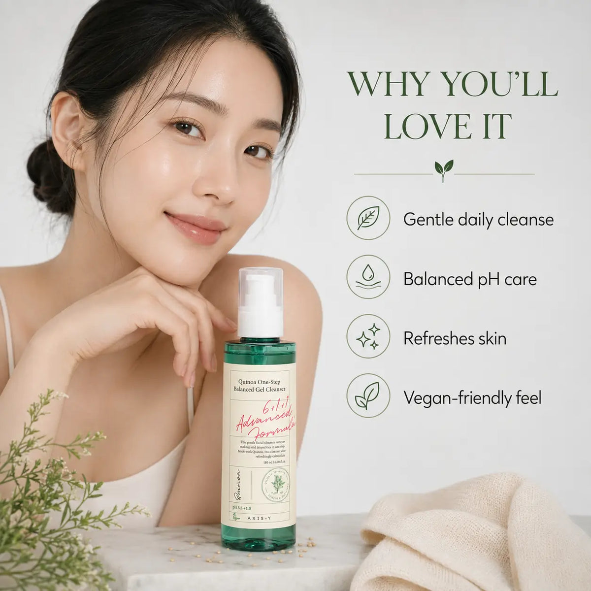 AXIS-Y Quinoa One Step Balanced Gel Cleanser 180ml