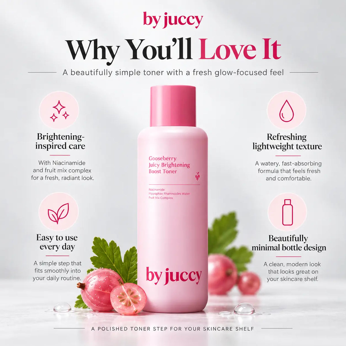 By Juccy Gooseberry Juicy Brightening Boost Toner 150ml