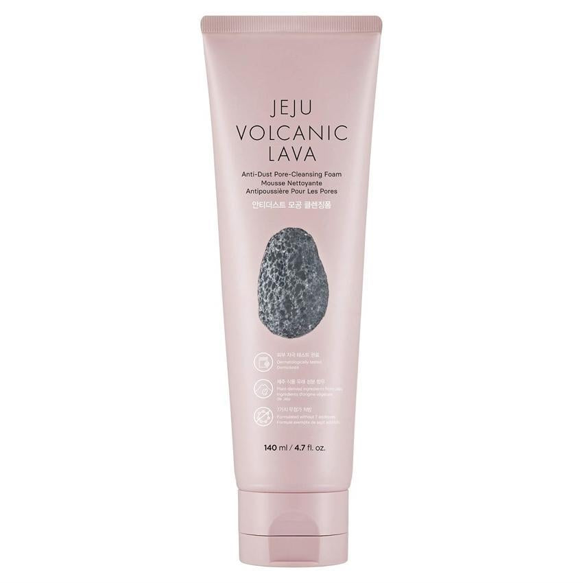 THE FACE SHOP Jeju Volcanic Lava Anti Dust Pore Cleansing Foam 140ml Korean cleanser product image