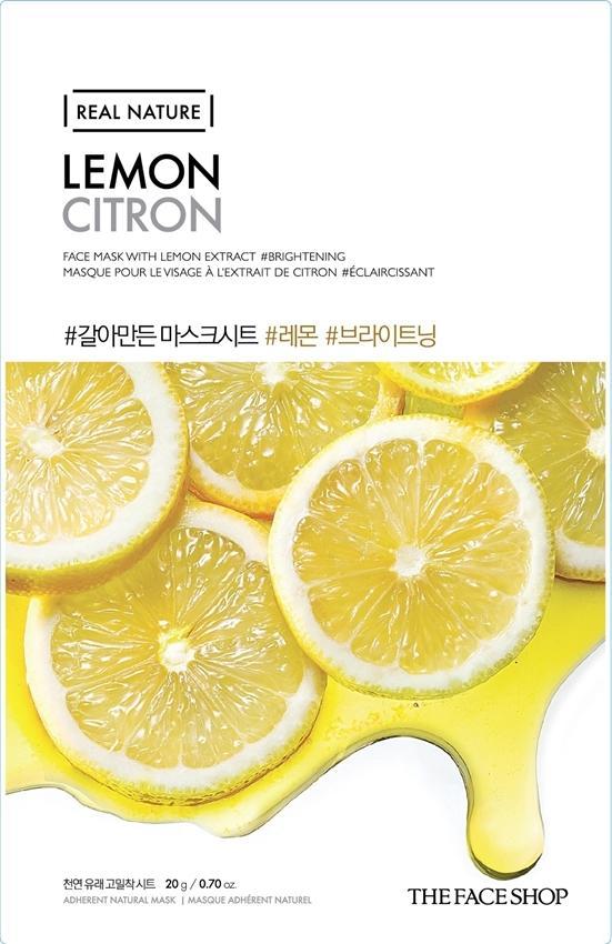 THE FACE SHOP Real Nature Mask Sheet Lemon x 10pcs Korean skincare product image