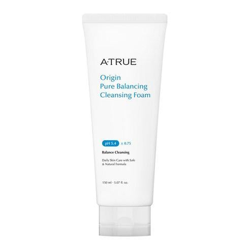 Cleansing foam lathered between hands