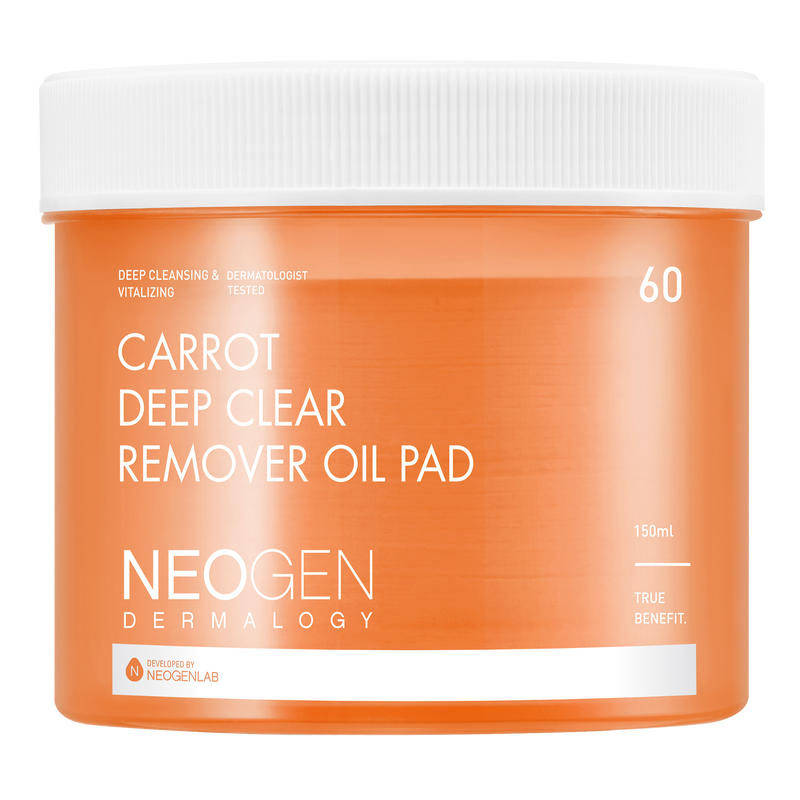 NEOGEN Dermalogy Carrot Deep Clear Oil Pad 150ml (60 Pads) Korean toner product image
