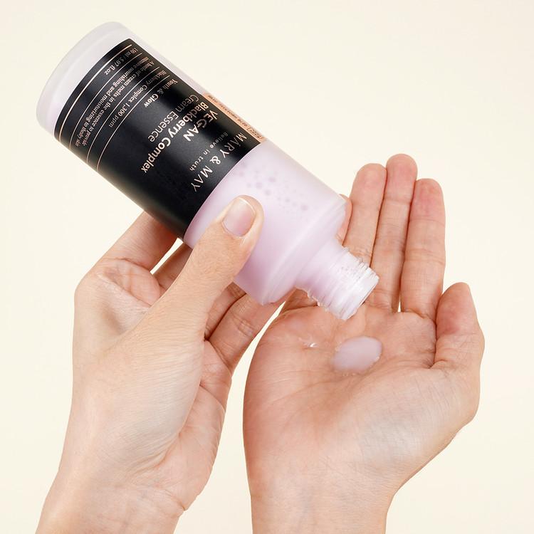 Mary&May Blackberry Complex Cream Essence bottle next to packaging box