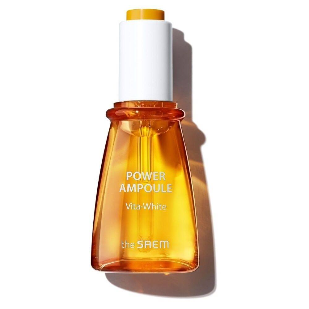 the dropper top on the The Saem Vita White Ampoule bottle