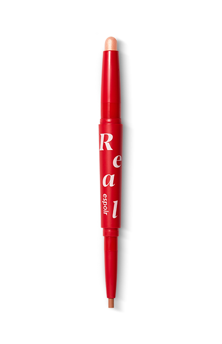 Espoir Real Eye Dual Stick Peach Beam showing both applicator ends