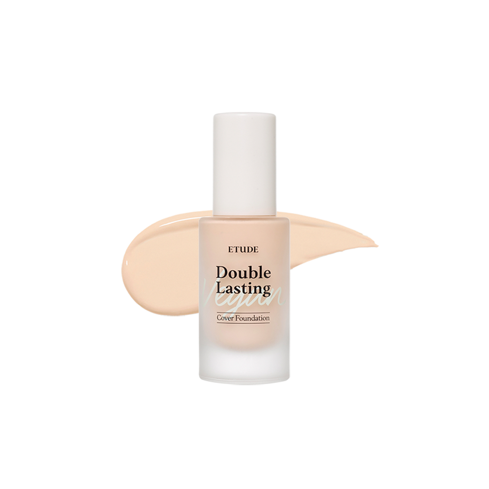 ETUDE Double Lasting Vegan Cover Foundation 30g No.17C1 Light Vanilla K-beauty makeup product image