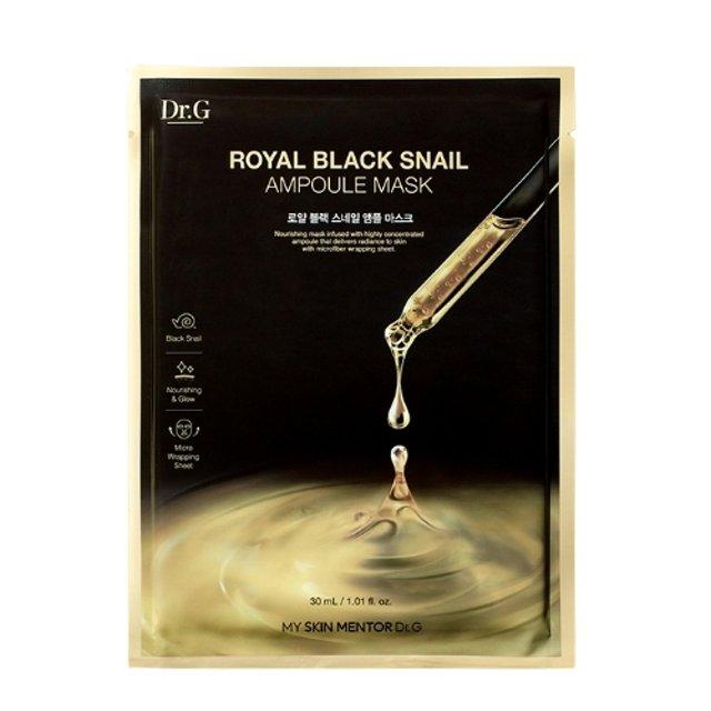 Dr.G Royal Black Snail Ampoule Mask 1ea 30ml K-beauty nail polish product image