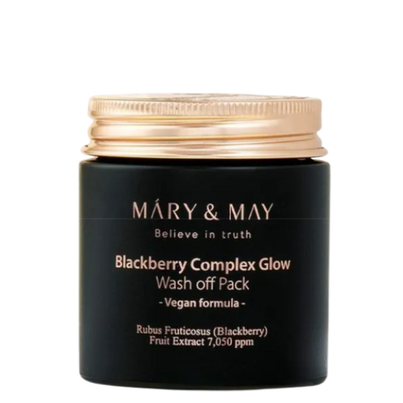 Mary&May Blackberry Complex Glow Wash Off Pack 125g Korean skincare product image
