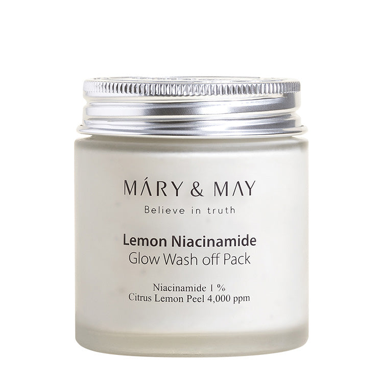 Mary&May Lemon Niacinamide Glow Wash Off Pack 125g Korean skincare product image