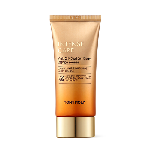 TONYMOLY Intense Care GOLD24K Snail Sun Cream SPF50+ PA++++ 50ml Korean sunscreen product image