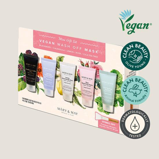 Mary&May Vegan Wash Off Mask Mini Gift Set (30g x5) Korean skincare product image