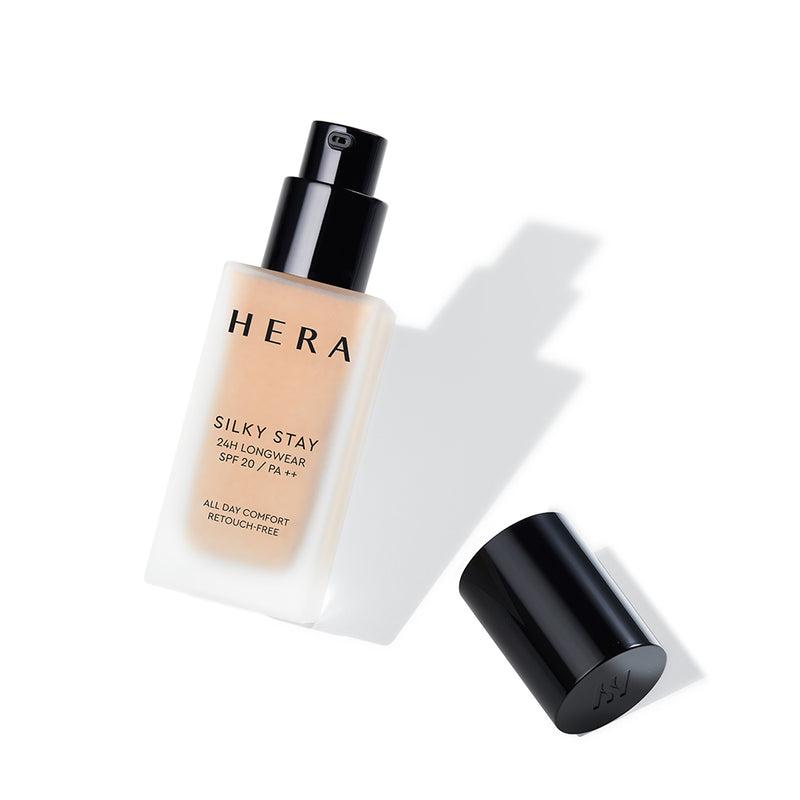 HERA Silky Stay Foundation 24H Longwear PA++ 30g 21W1 Warm Vanilla K-beauty makeup product image