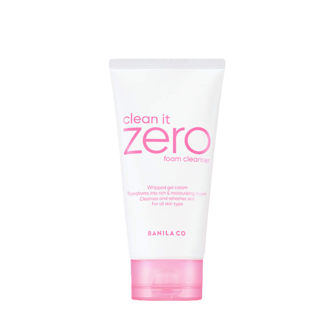 Banila Co Clean It Zero Foam Cleanser lathered on hand