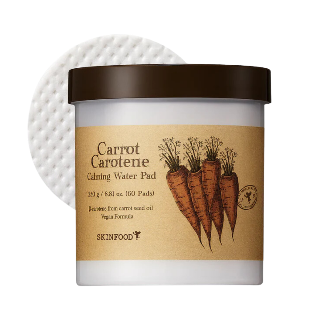 SKINFOOD Carrot Carotene Calming Water Pad 250g 60 Sheets Korean toner product image