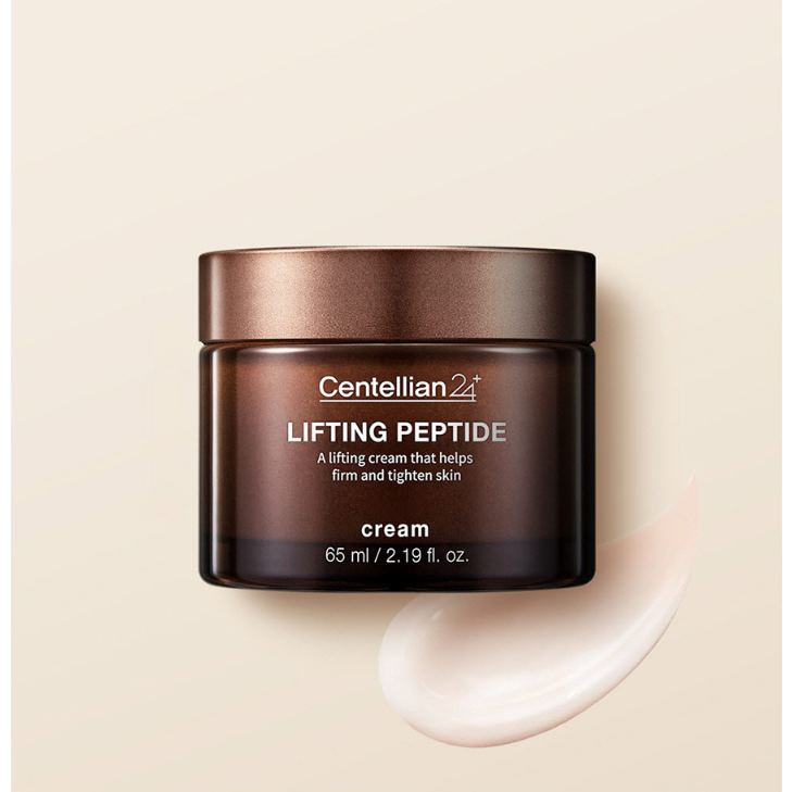 Centellian24 Lifting Peptide Cream applied to cheek