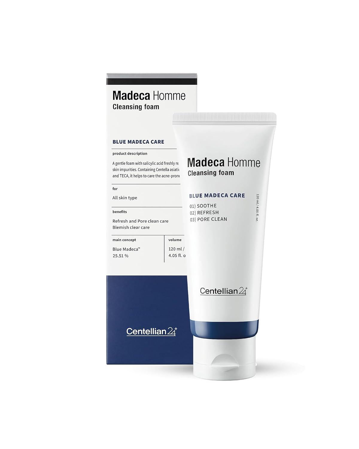 Centellian24 Madeca Homme Cleansing Foam 120ml Korean cleanser product image