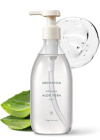 Aloe vera gel texture applied to skin