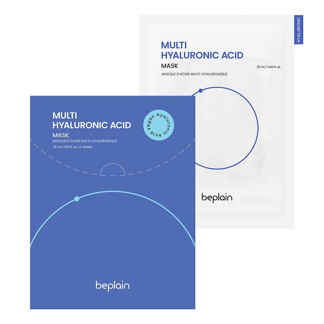beplain Multi Hyaluronic Acid Mask 5ea Korean skincare product image