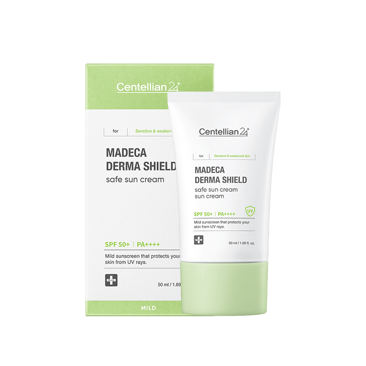 Centellian24 Sun Cream applied to skin