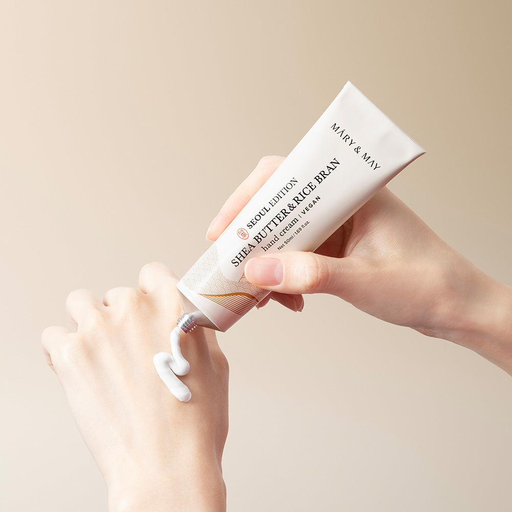 Mary&May Seoul Edition Shea Butter & Rice Bran Hand Cream 50ml Korean body care product image