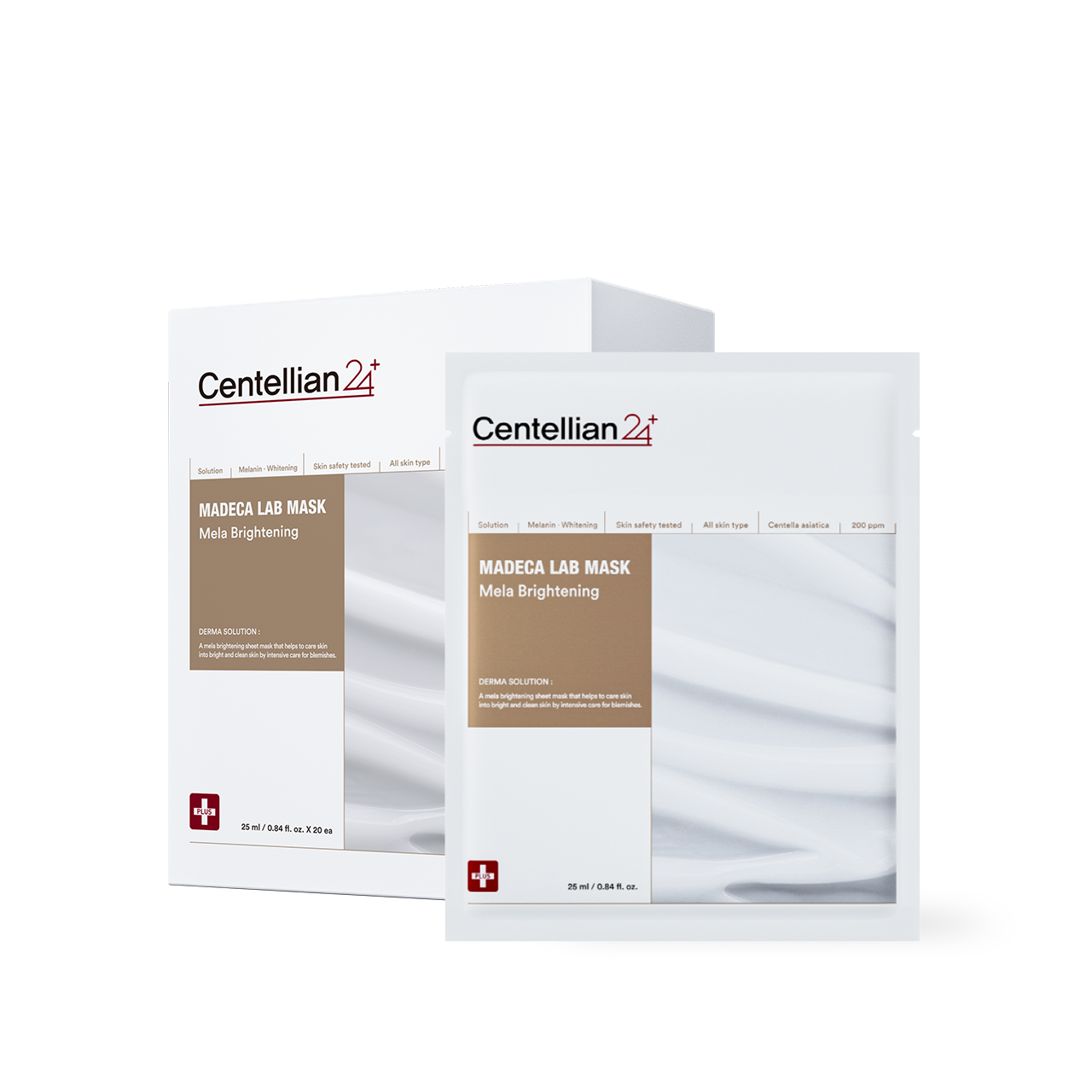 Centellian24 Mela Brightening Mask box open showing sachets