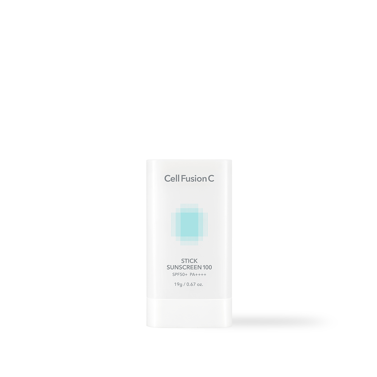 Stick sunscreen applicator tip showing solid balm texture