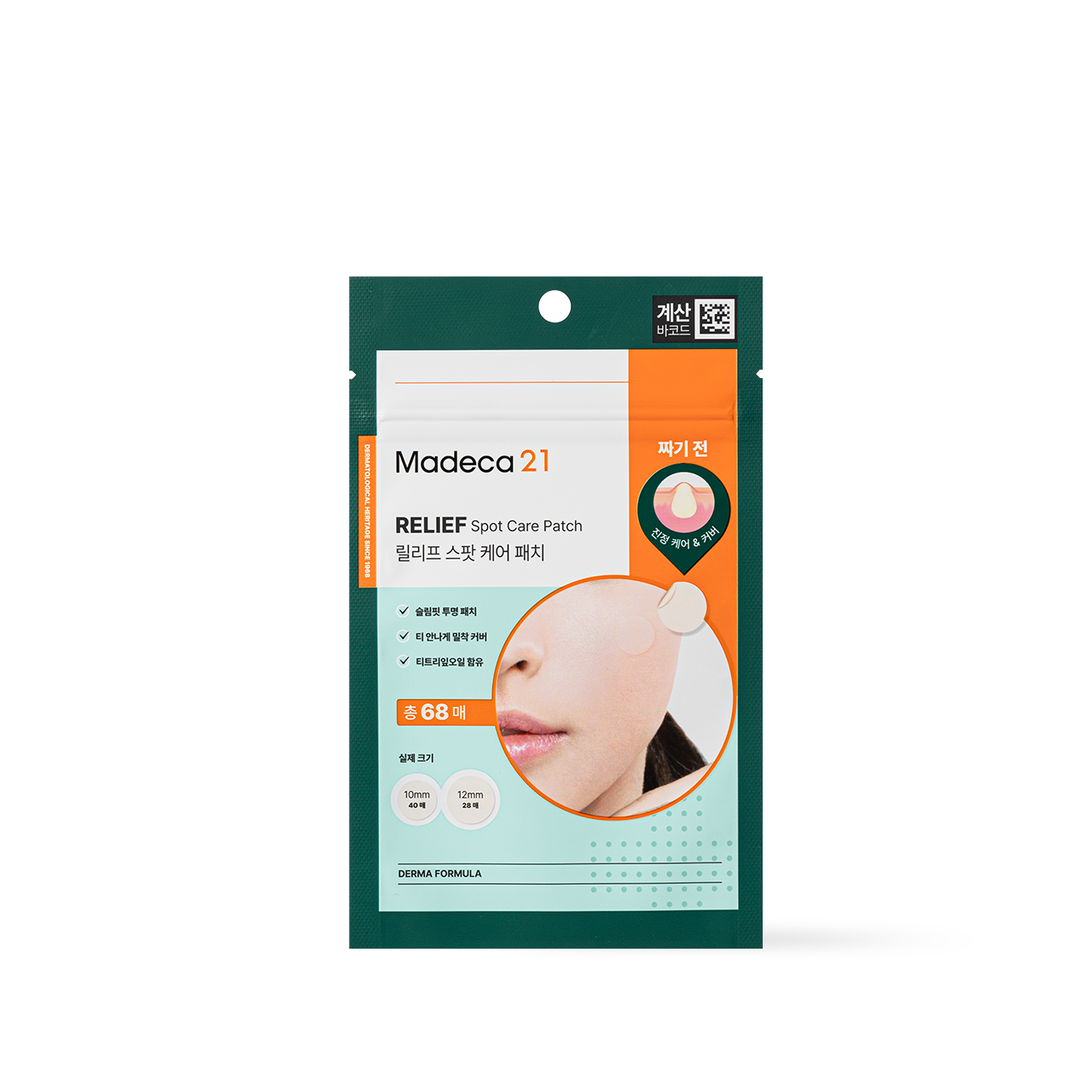 Madeca21 comfort Spot Care Patch 68ea Korean skincare product image