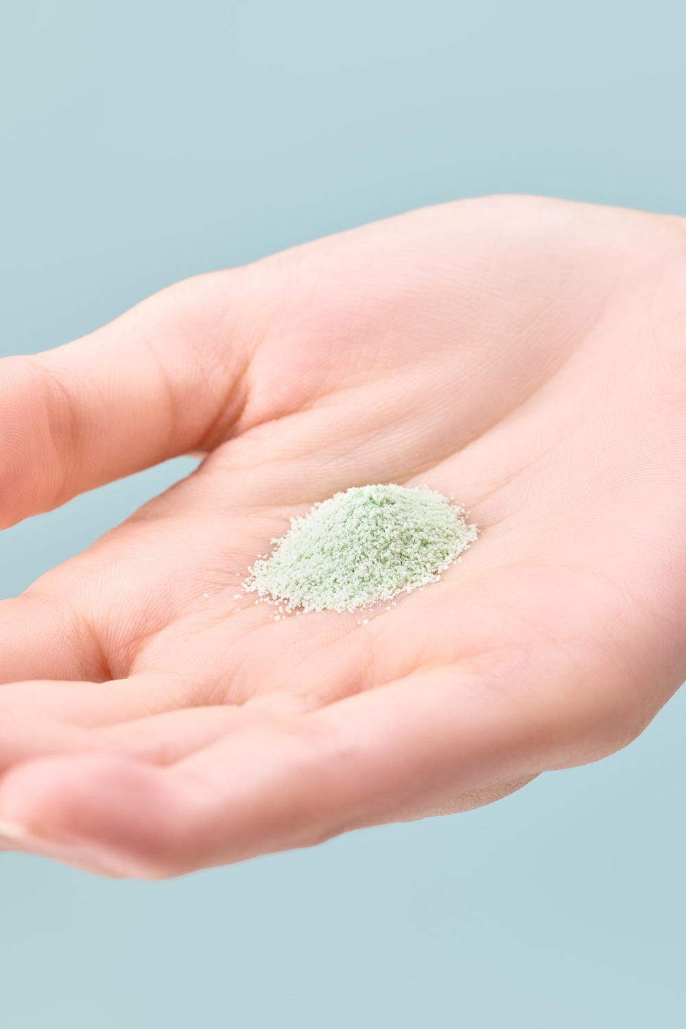 Powder texture close-up in jar