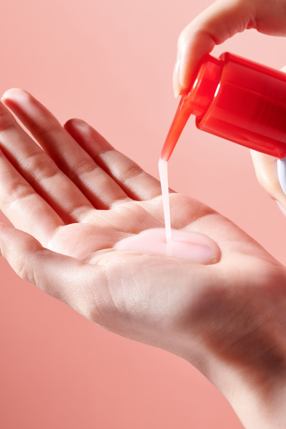 Cleansing oil massaged into dry face demonstration