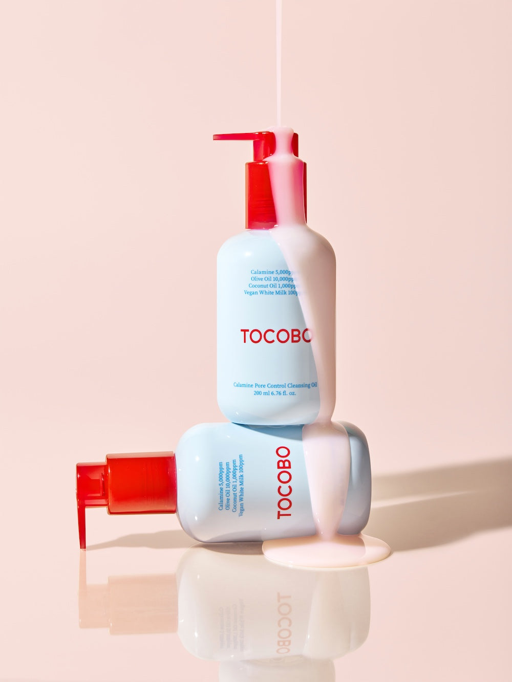 Batch code printed on cleansing oil bottle base