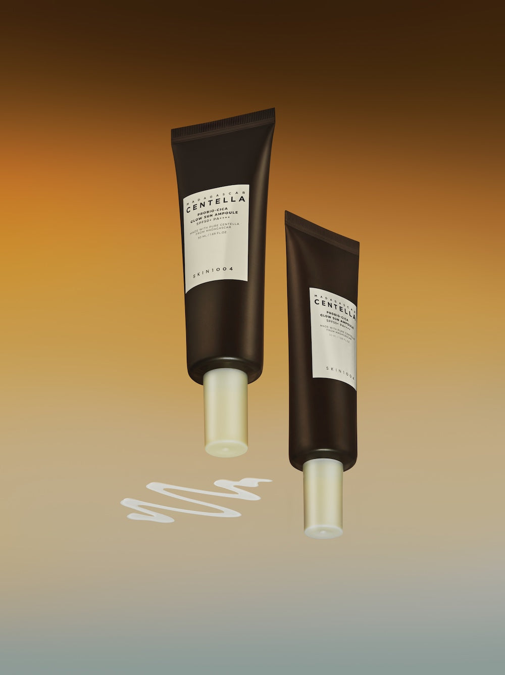 SKIN1004 Madagascar Centella Probio-Cica Glow Sun Ampoule 50ml Korean sunscreen product image