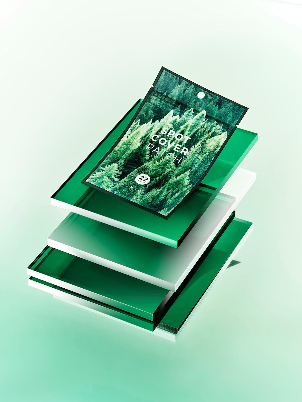 Spot patch box side panel with barcode