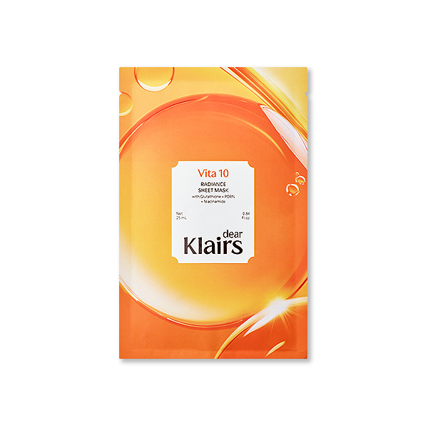 Dear Klairs Vita 10 Radiance Sheet Mask 5ea Korean skincare product image