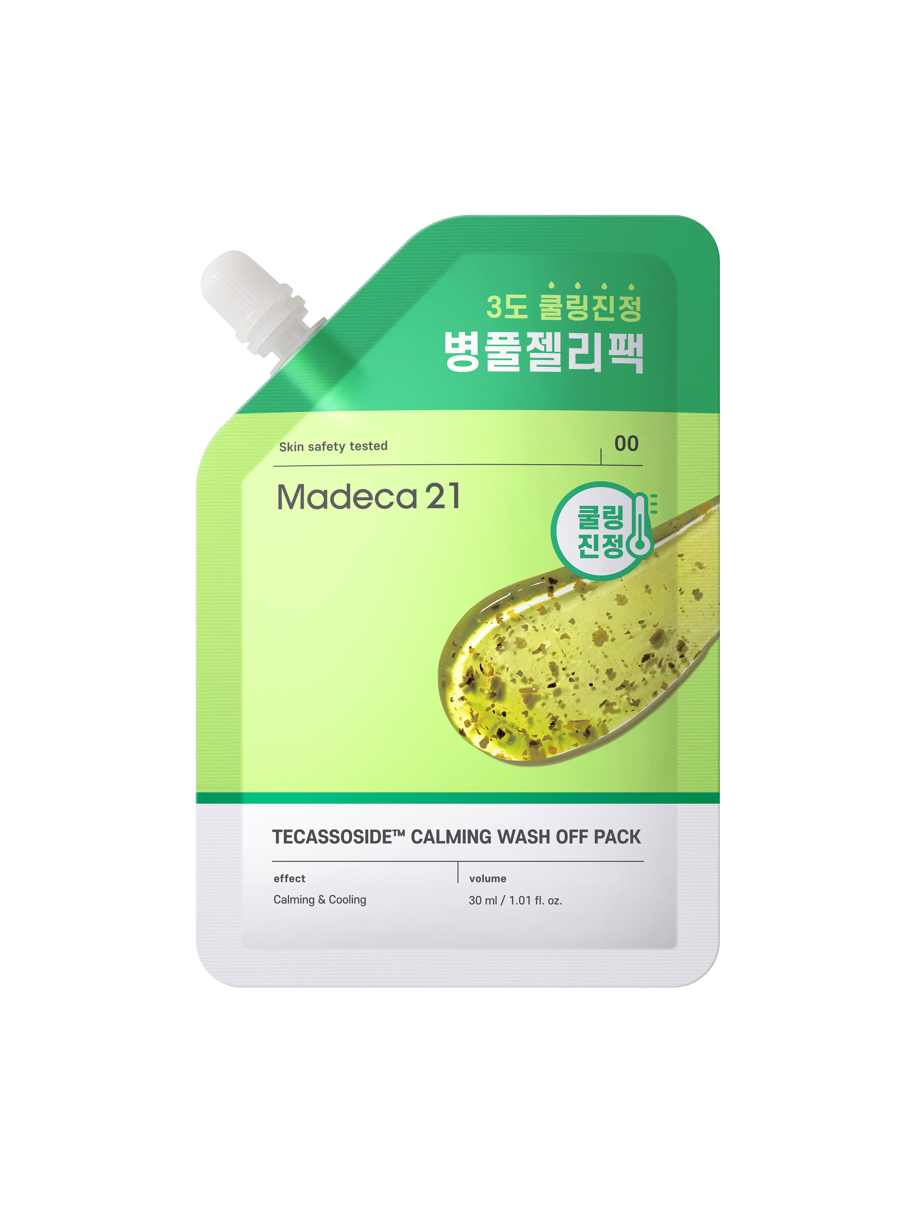 Madeca21 Tecassoside Calming Wash Off Pack 30ml Korean skincare product image