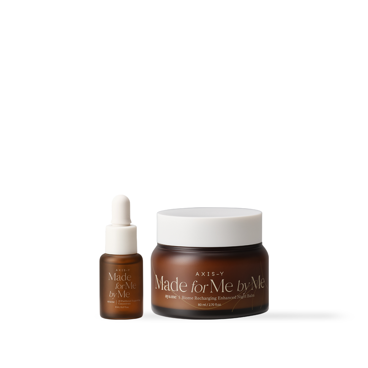 Night balm and panthenol concentrate side by side