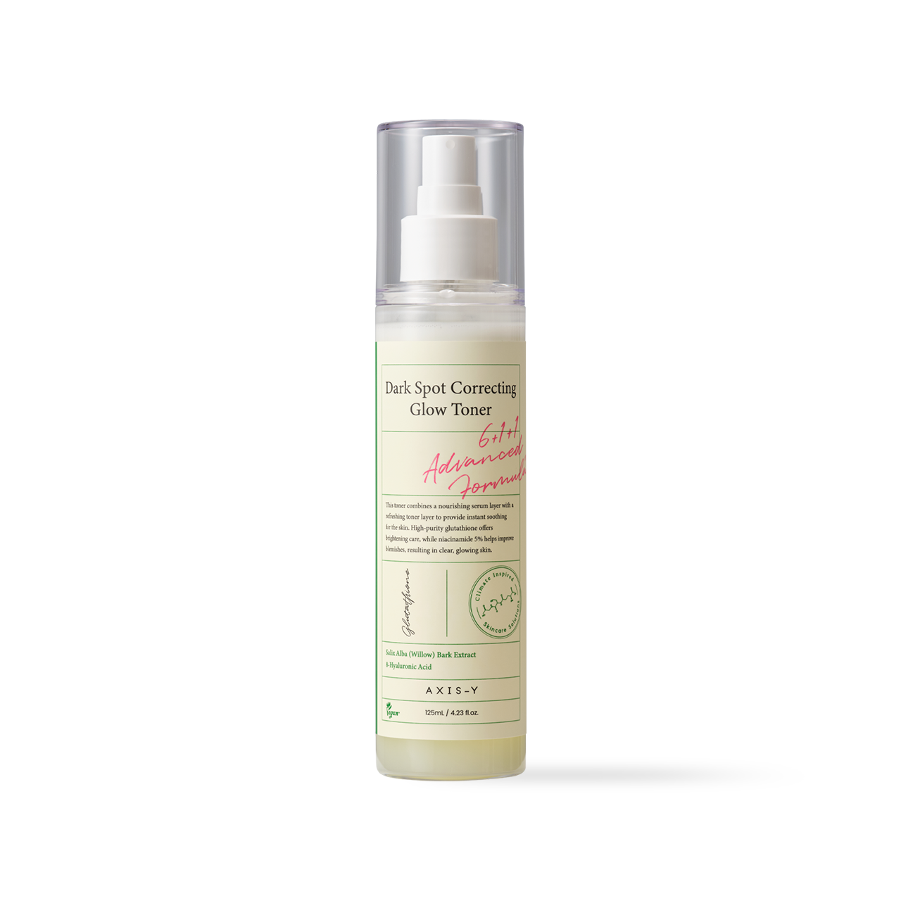 Dark spot toner sprayed onto face