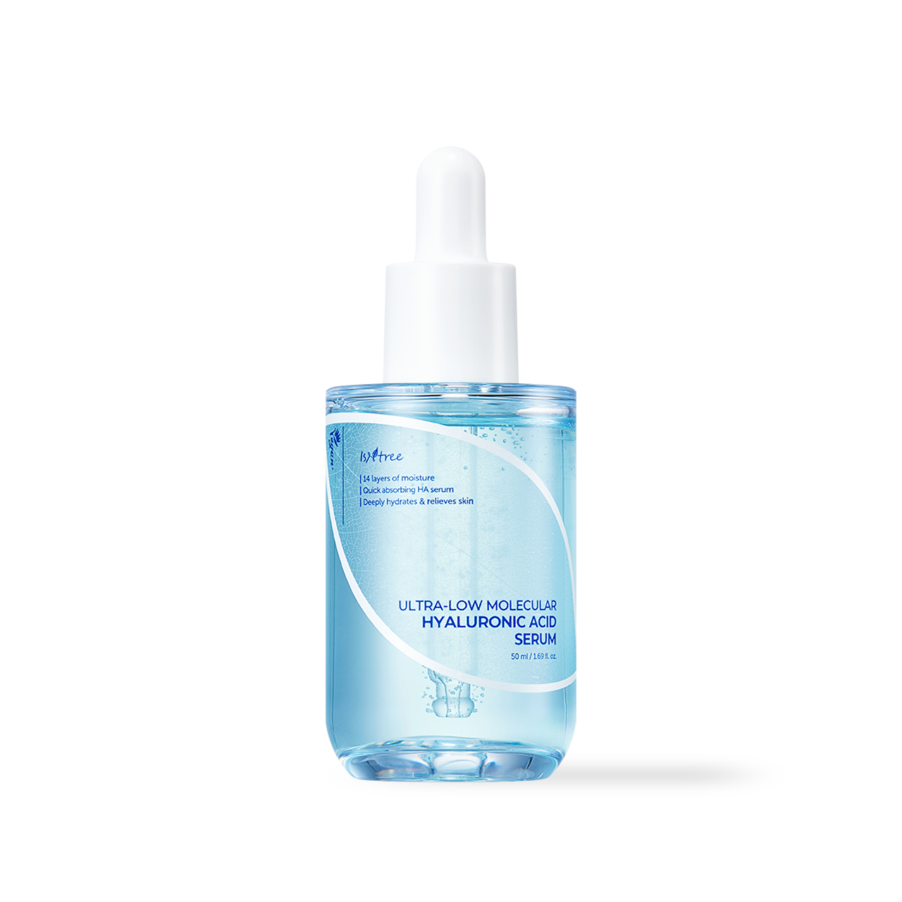 Isntree Ultra Low Molecular HA Serum packaging box with ingredient panel