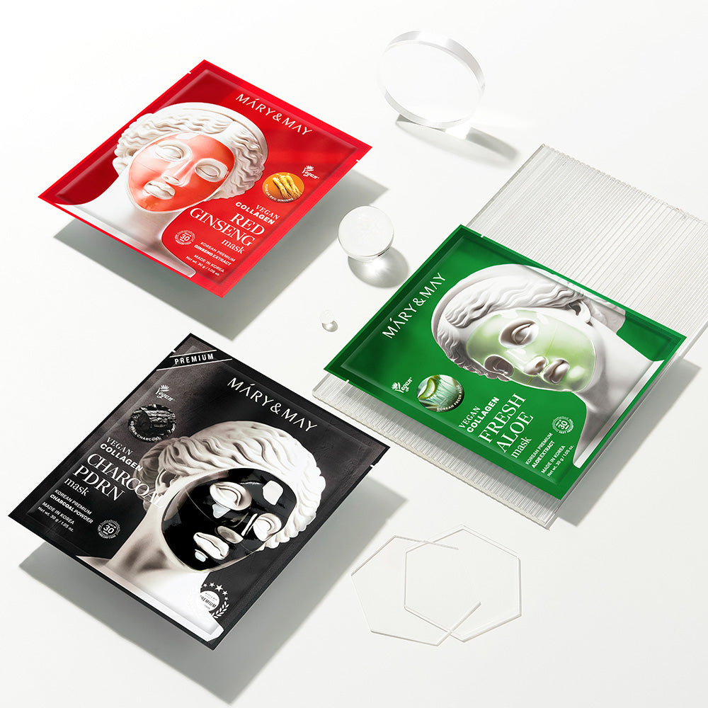 Mary&May Vegan Collagen Red Ginseng Mask (30g x4) Korean toner product image