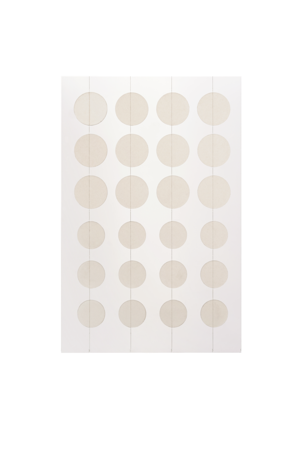 Spot patch shown swollen and cloudy after absorbing fluid