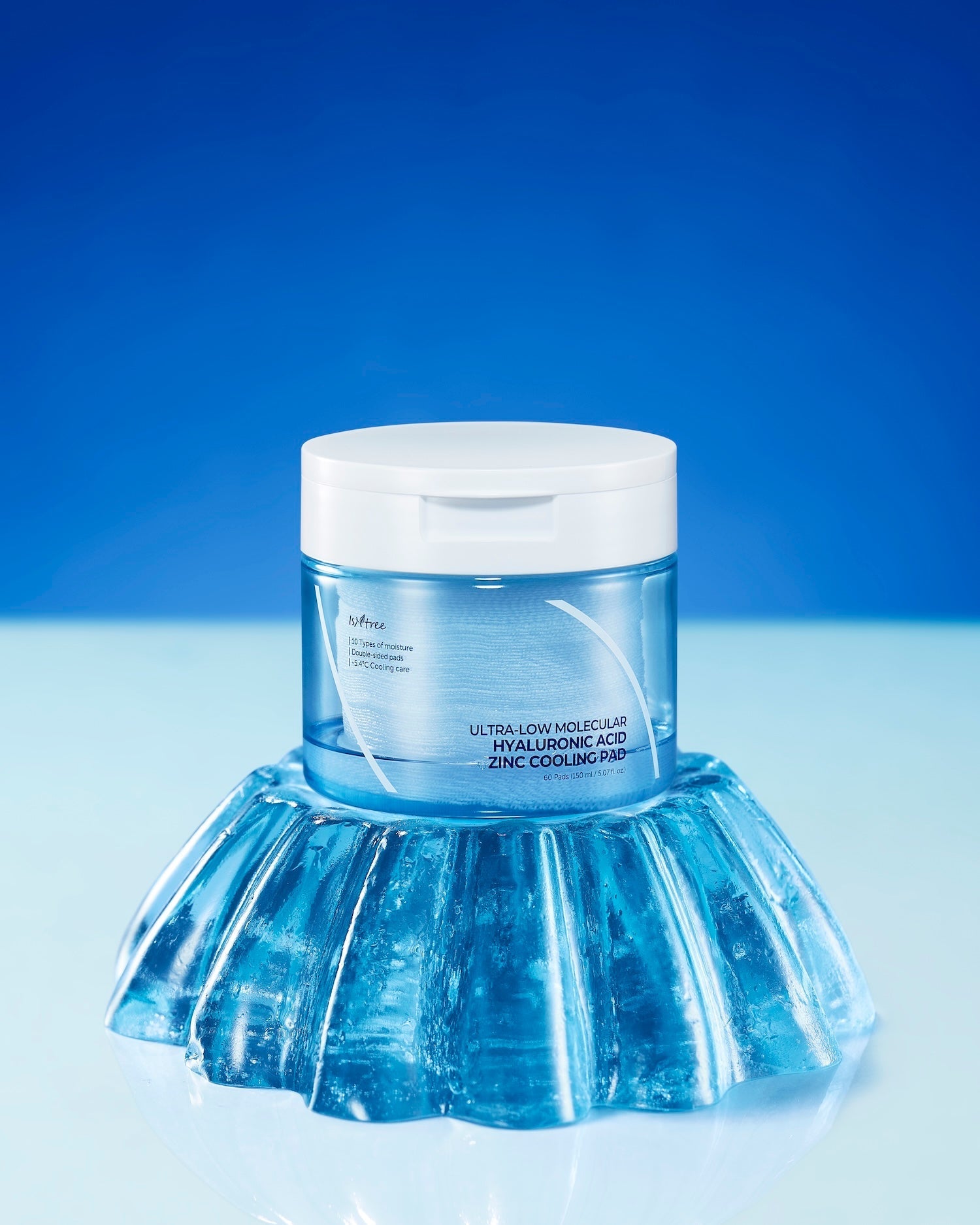 Isntree Cooling Pad wiped across face during routine