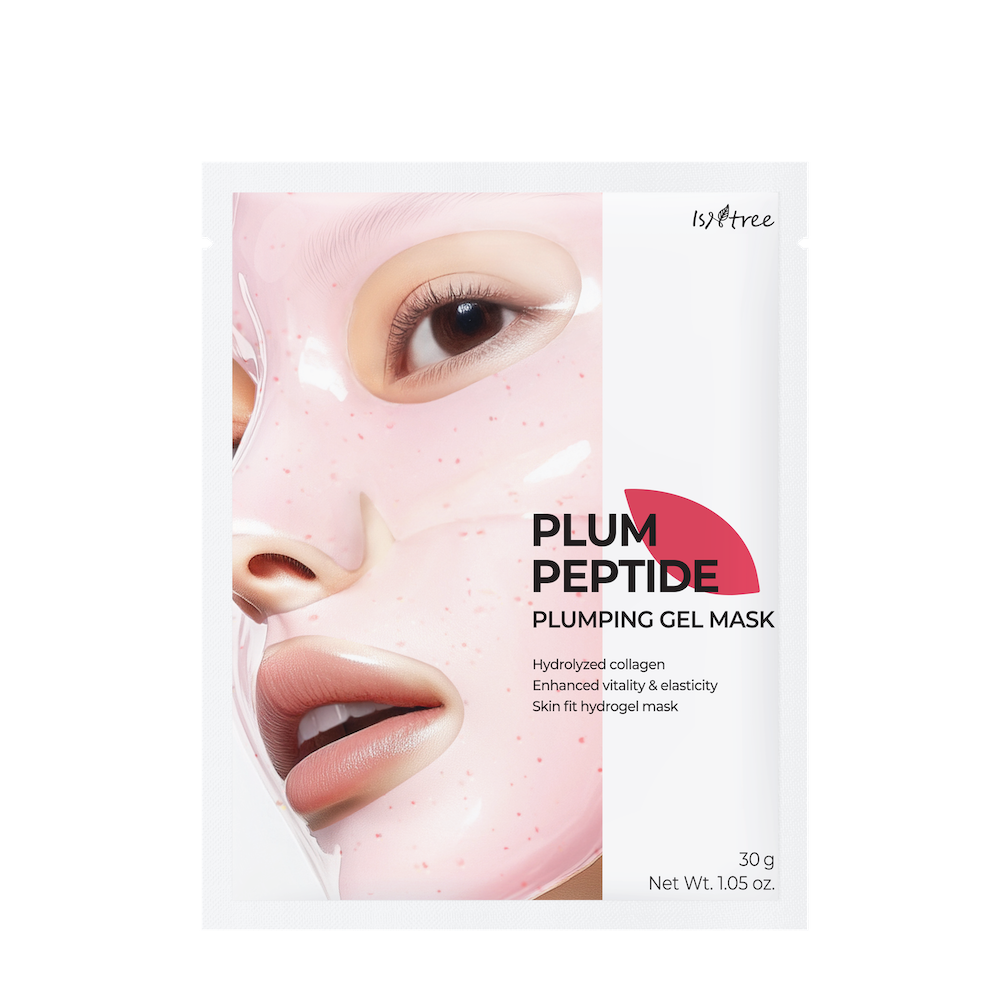 Isntree Plum Peptide Mask box back panel with ingredient list