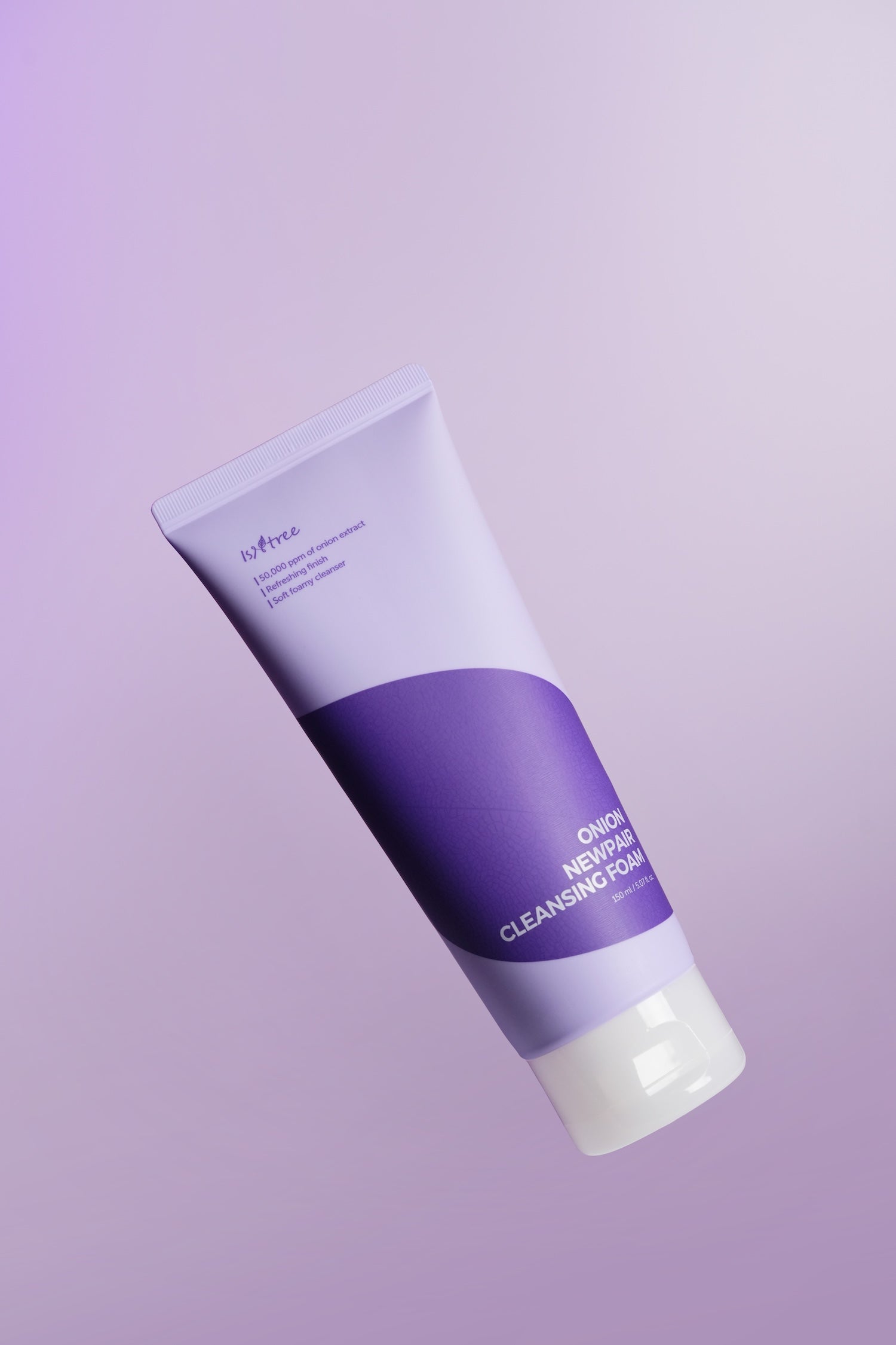 Cleansing foam being rinsed off showing clean finish