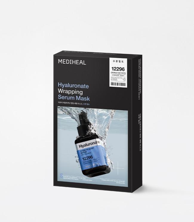 MEDIHEAL Hyaluronate Wrapping Serum Mask Hydrate Dewy 10ea Korean serum product image