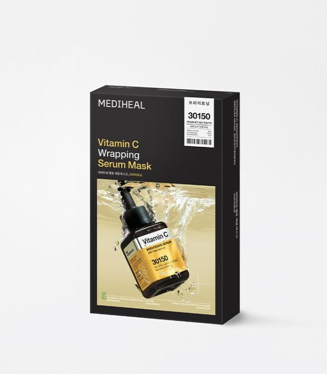 MEDIHEAL Vitamin C Wrapping Serum Mask Brightening 10ea Korean serum product image