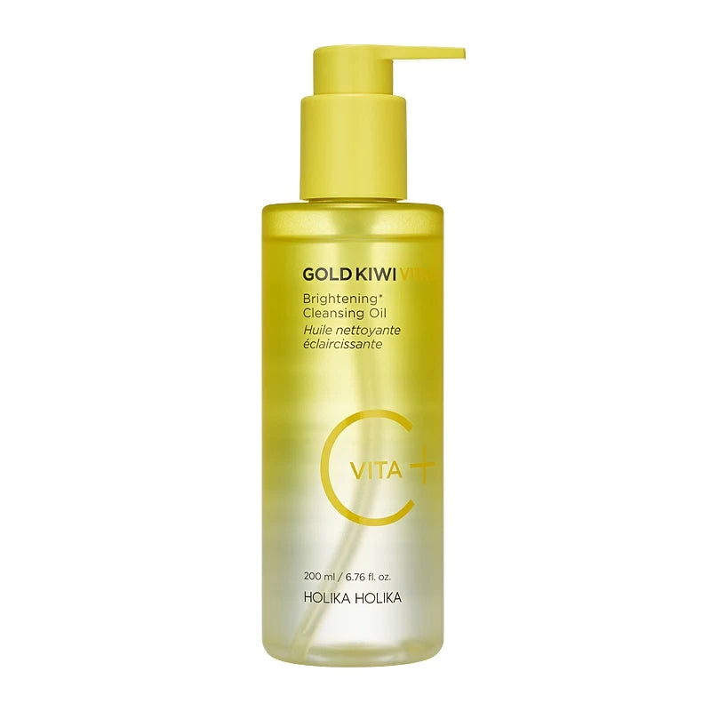 Holika Holika Gold Kiwi Vita C Cleansing Oil packaging, brightening first cleanser