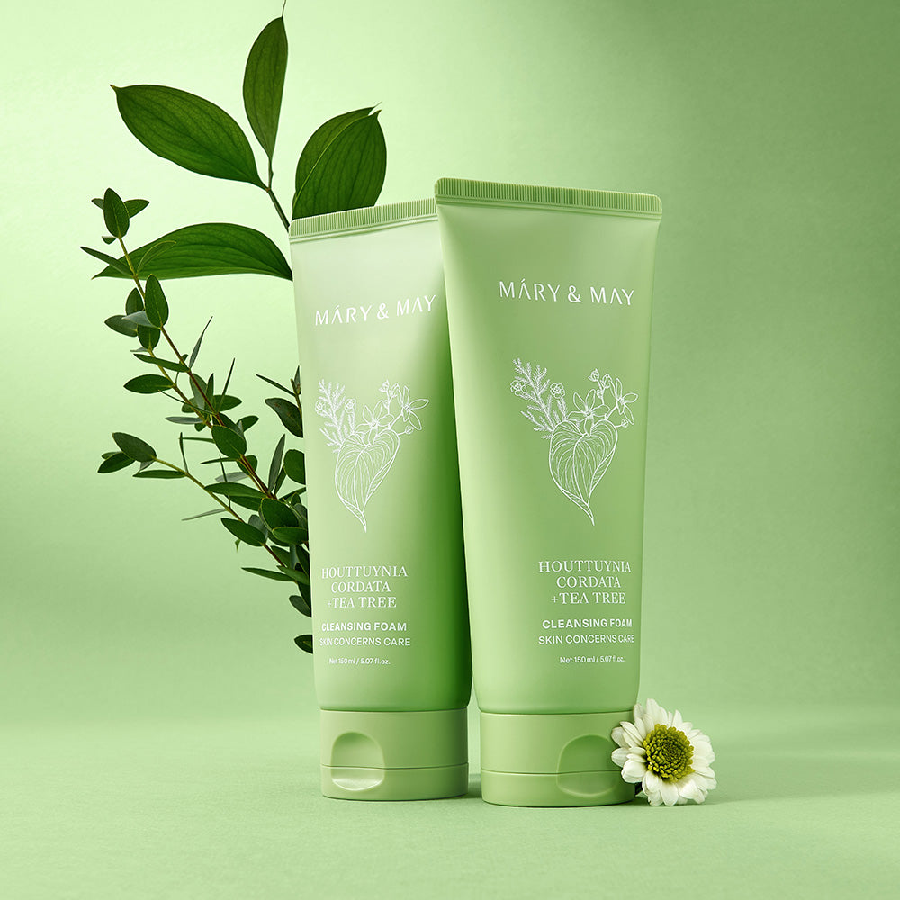 Mary&May Houttuynia Cordata + Tea Tree Cleansing Foam 150ml Korean cleanser product image